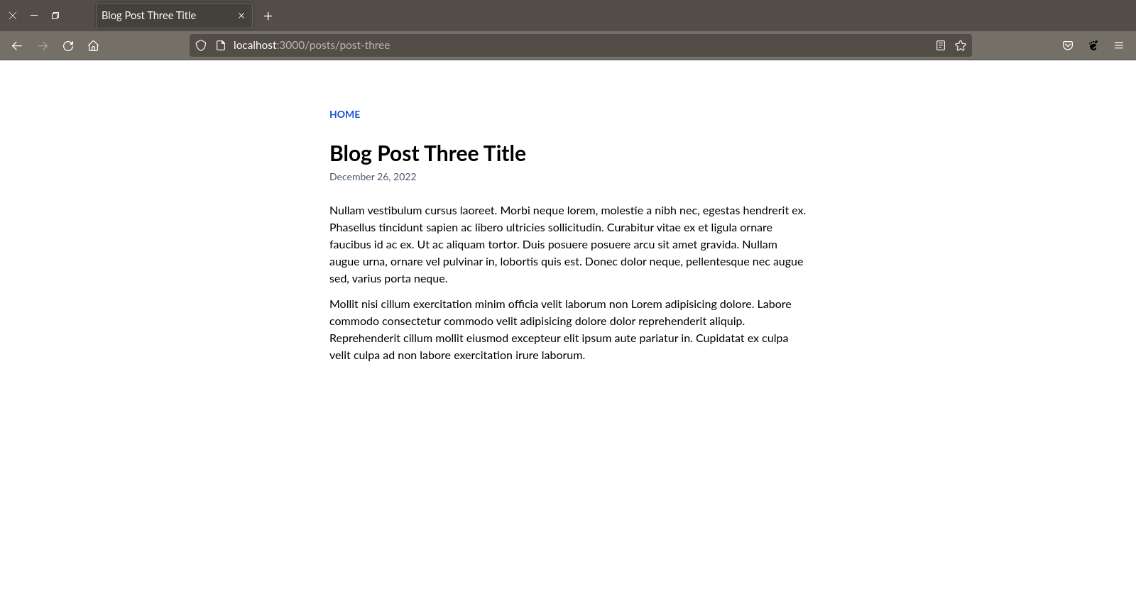 Blog post layout browser preview.