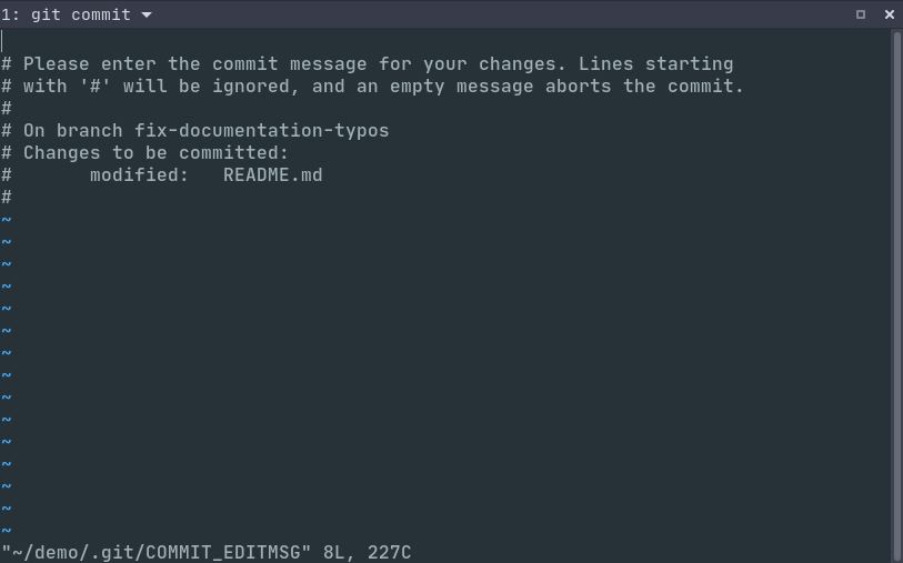 Adding a Commit Message